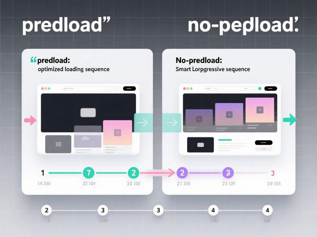 “Waterfall showing earlier LCP image fetch with preload, part of Smart Progressive Loading Techniques.”