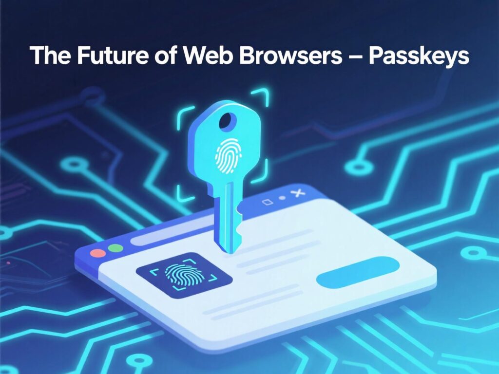 “Passkey sign-in screen showing passwordless authentication in modern browsers.”