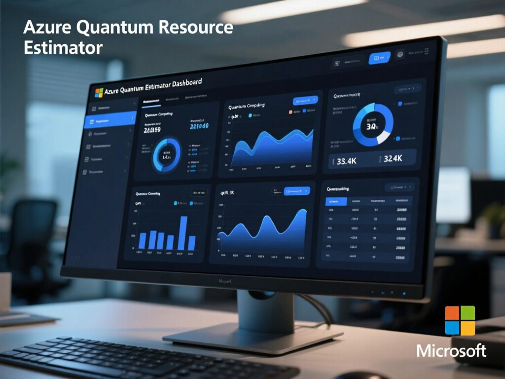 “Azure Quantum Resource Estimator interface projecting qubits/runtime.”