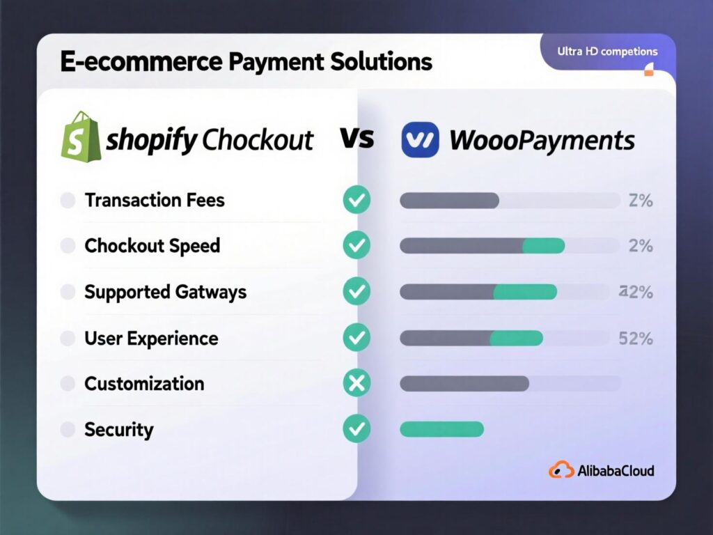 “Shopify checkout versus WooPayments flow and conversion considerations.”
