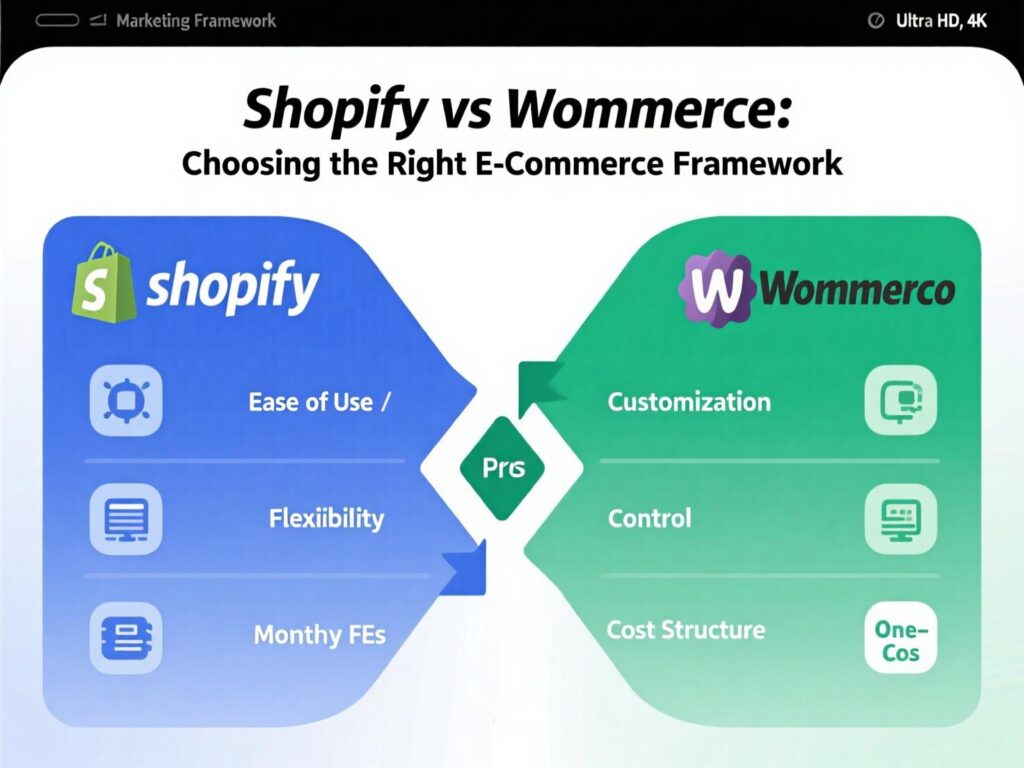 Decision framework to choose between Shopify vs WooCommerce.”