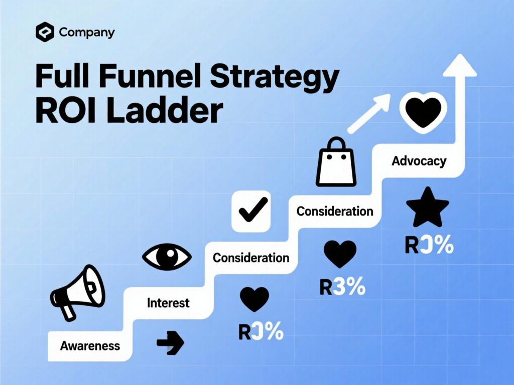 ROI ladder visual for a full-funnel strategy.”