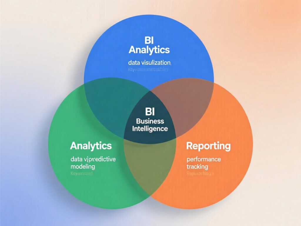 “Overlap of reporting, BI, and analytics capabilities and users.”
