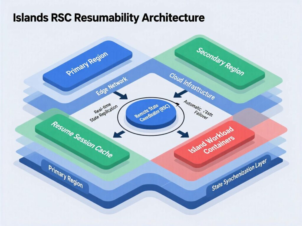 “Diagram of islands architecture, React Server Components, and resumability strategies.”