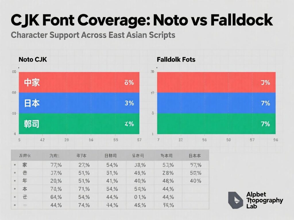 Comparison of CJK rendering between web-safe fonts fallback and Noto Sans CJK.