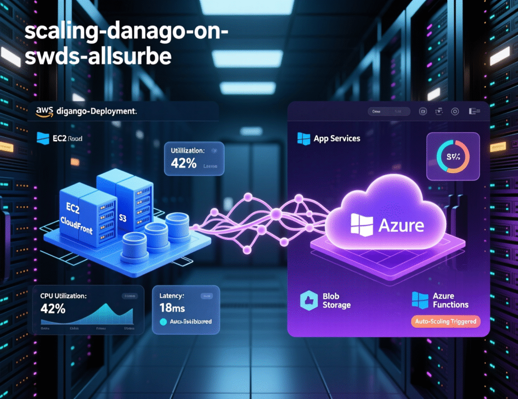 Scaling Django on AWS and Azure with caching and read replicas.