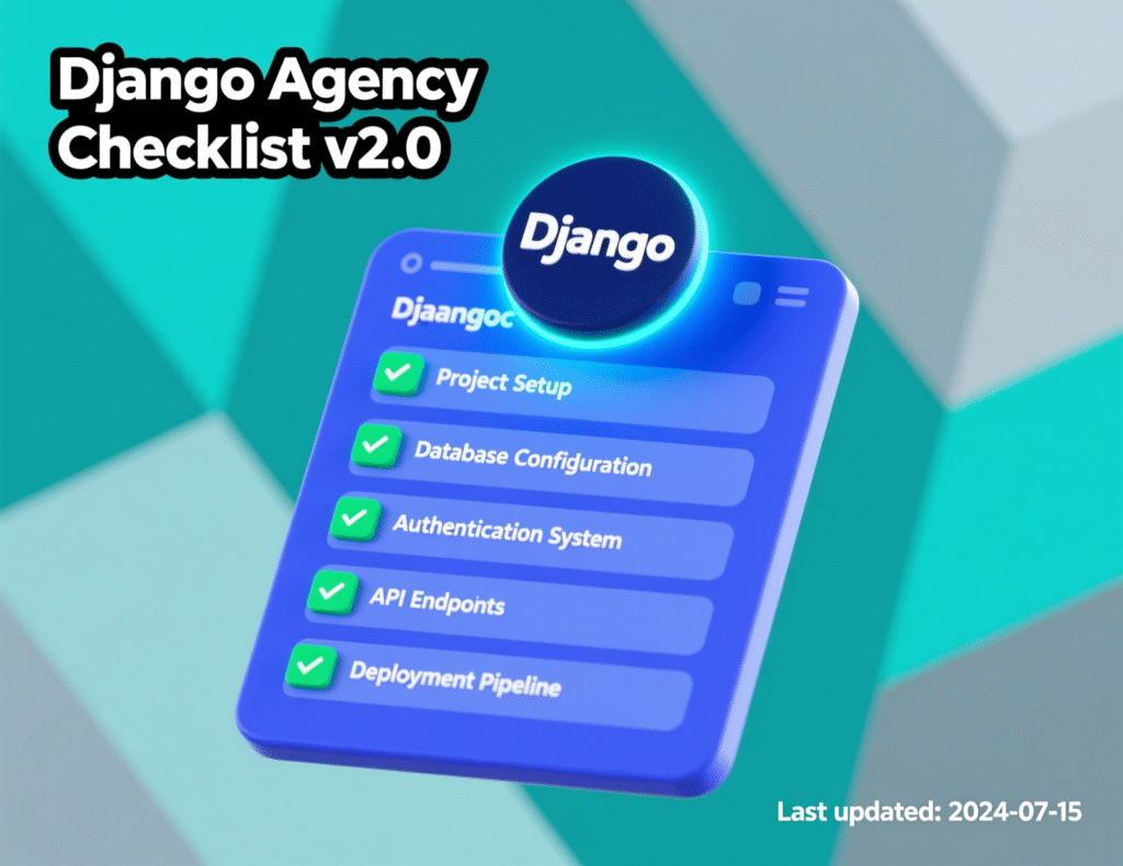 Checklist to choose a Django agency with security and case study criteria.