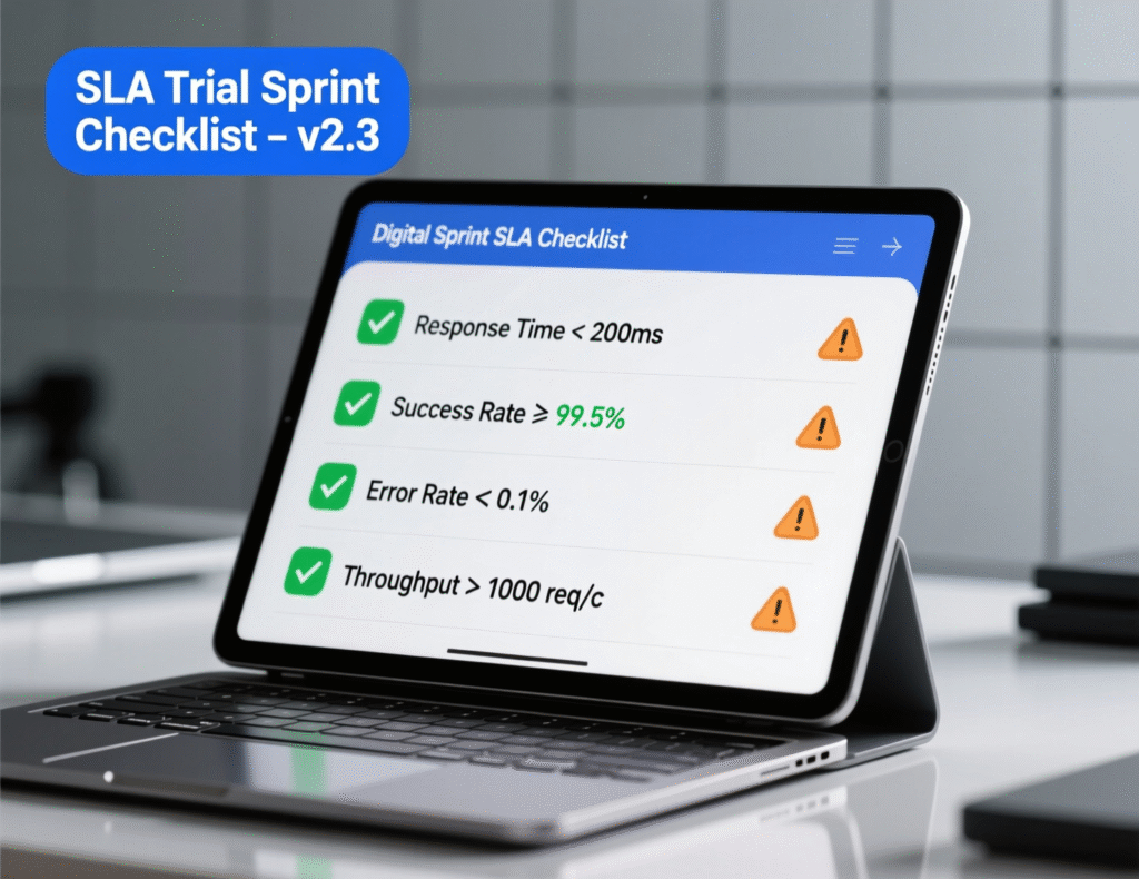 “7-day trial sprint checklist and SLA for Flask development”
