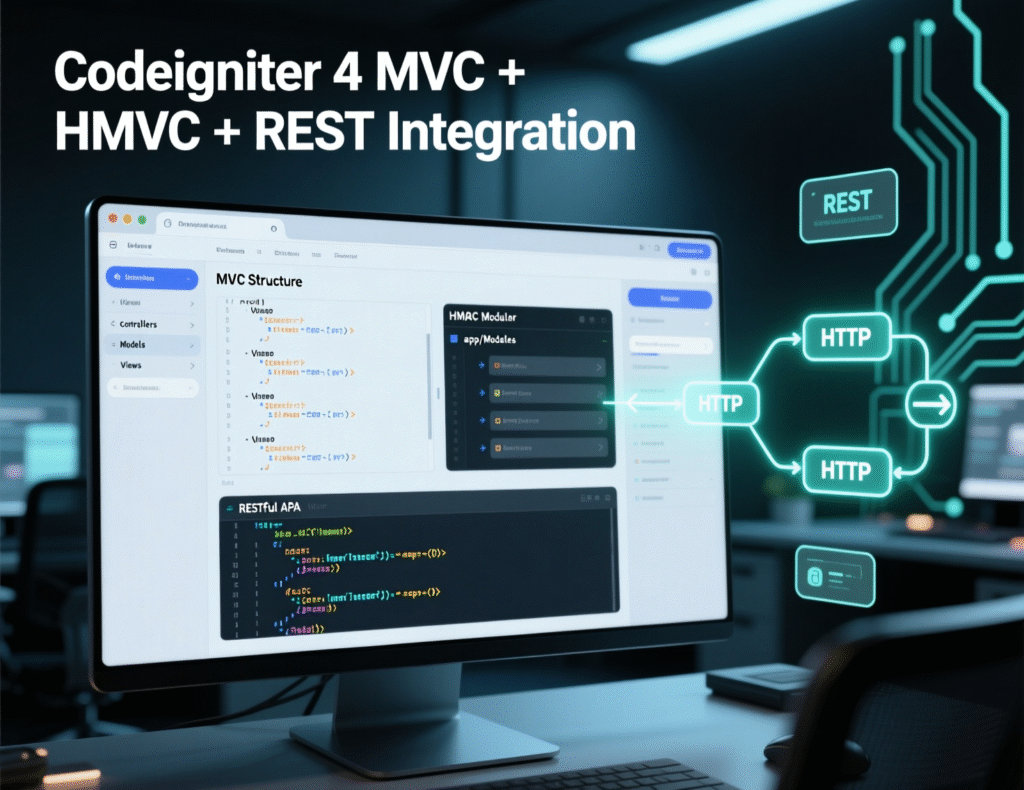 CodeIgniter 4 MVC and HMVC module structure with REST integrations