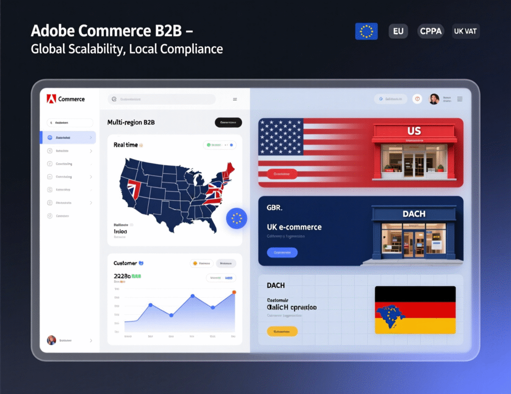 adobe commerce b2b development examples for us uk and german mittelstand