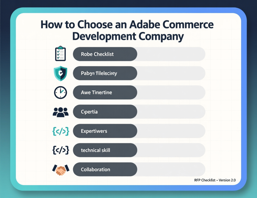 checklist to choose adobe commerce development company in us uk germany
