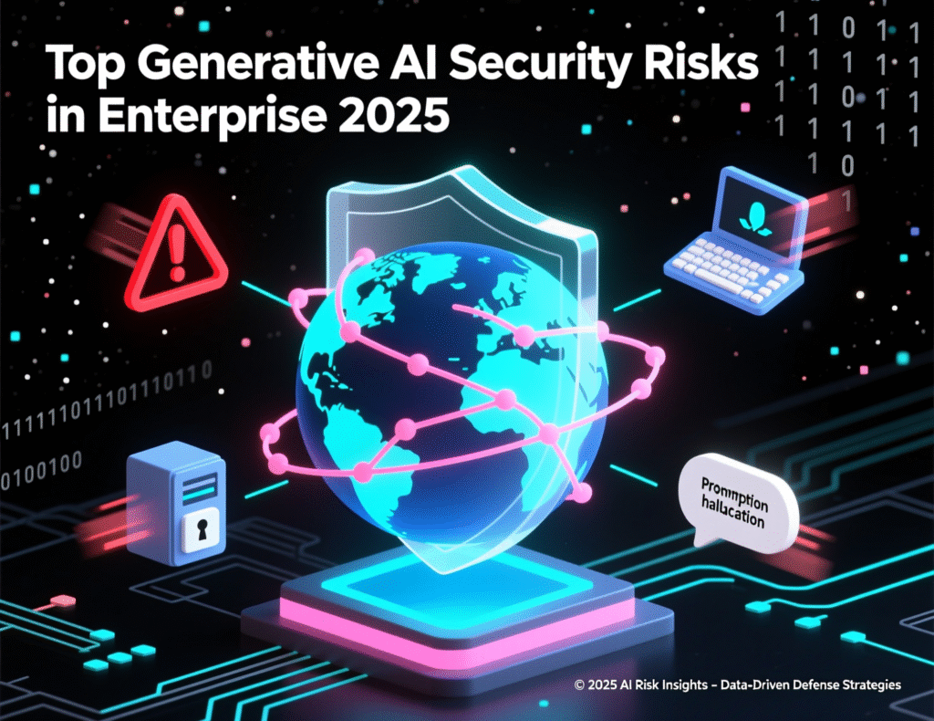 “Diagram of top generative AI security risks for enterprises