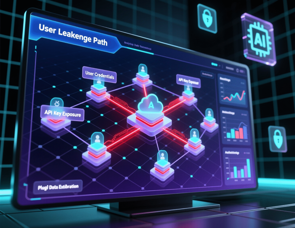 “Generative AI data leakage paths in enterprise prompts logs and plugins