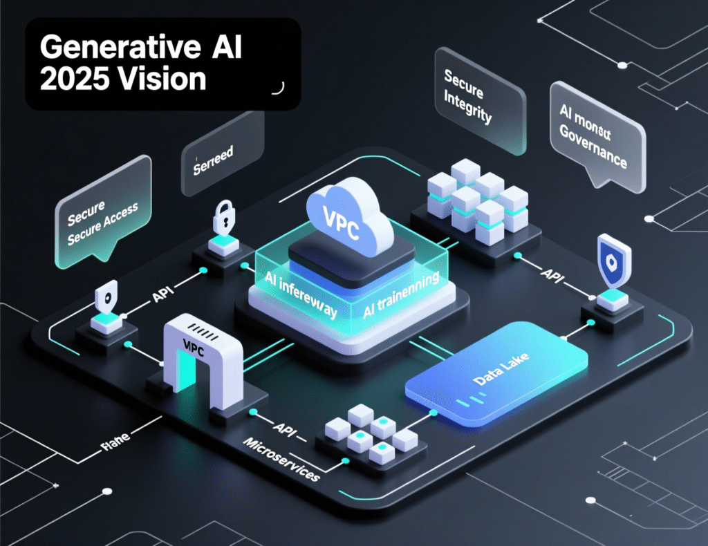 “Secure generative AI architecture with private VPC and enterprise controls