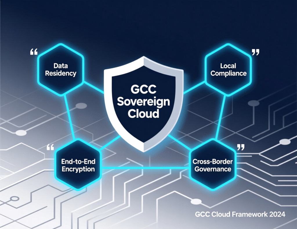 Visual representation of GCC sovereign cloud and data residency regulations