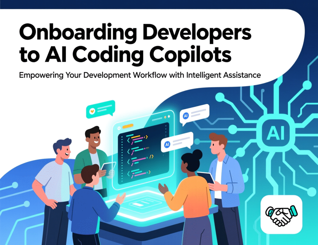Team workshop onboarding developers to AI coding copilot tools
