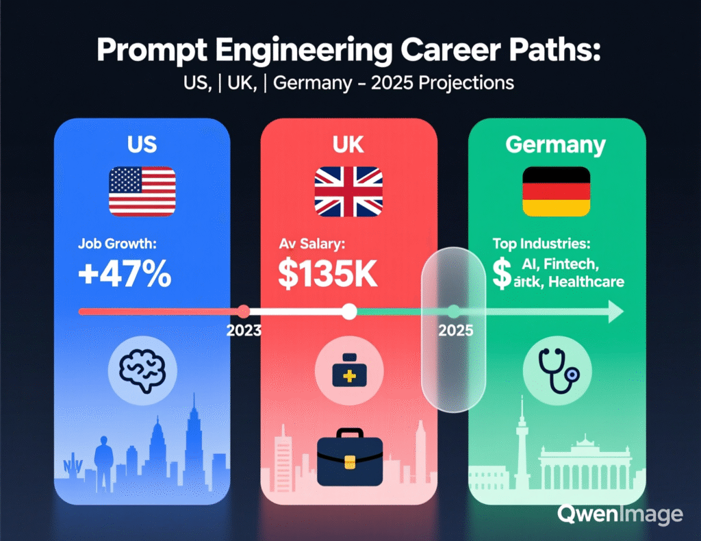 Career paths chart comparing prompt engineer, software engineer and AI-savvy knowledge worker