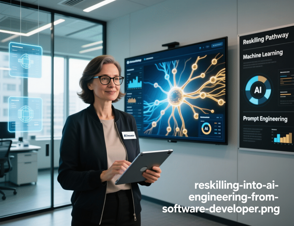 Software developer reskilling into AI engineering without starting over.