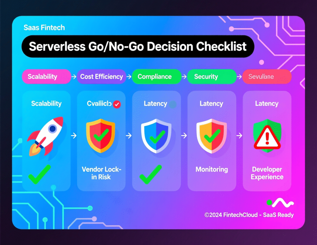 Go / no-go checklist for serverless adoption in SaaS and fintech