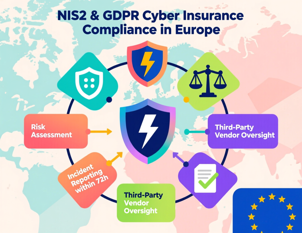 NIS2 and GDPR influencing cyber insurance requirements in Europe
