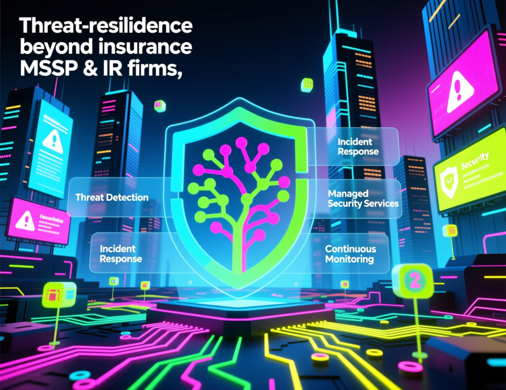 Cyber resilience team working with MSSPs and incident response partners beyond insurance