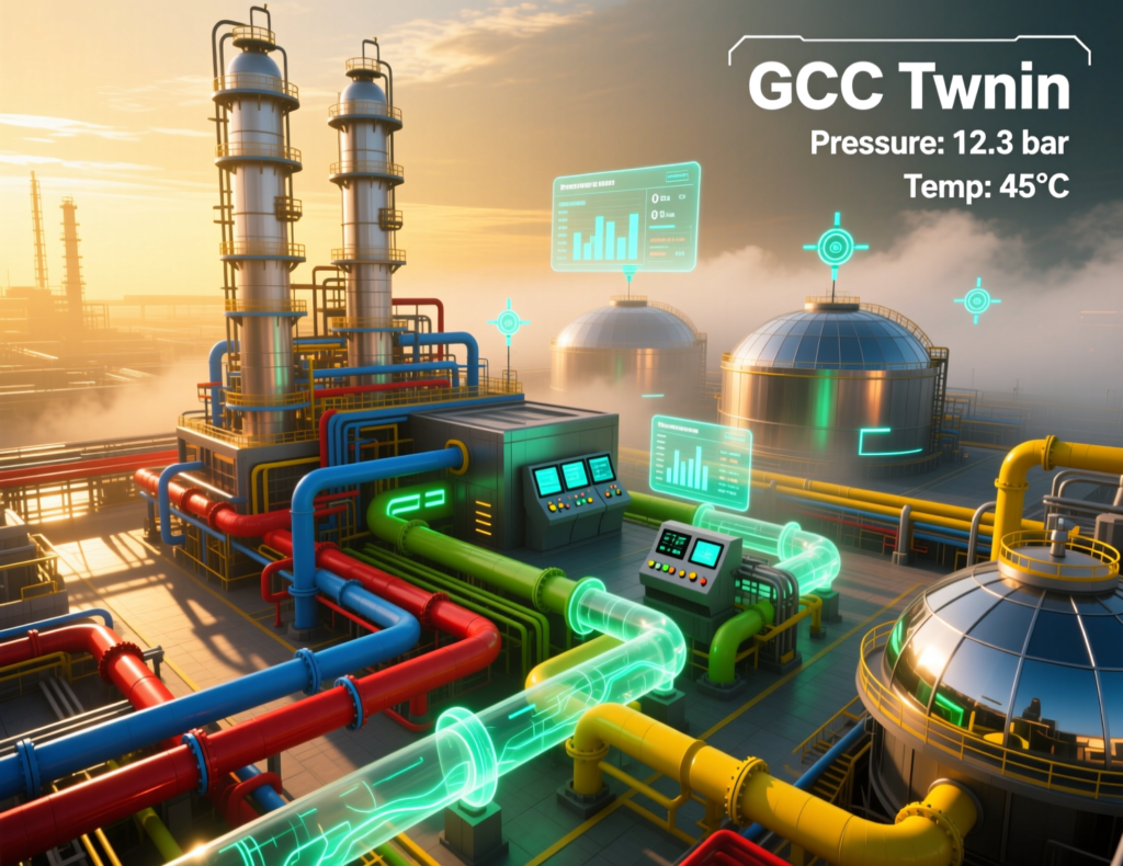 Digital twin and industrial IoT analytics for GCC refineries and LNG plants