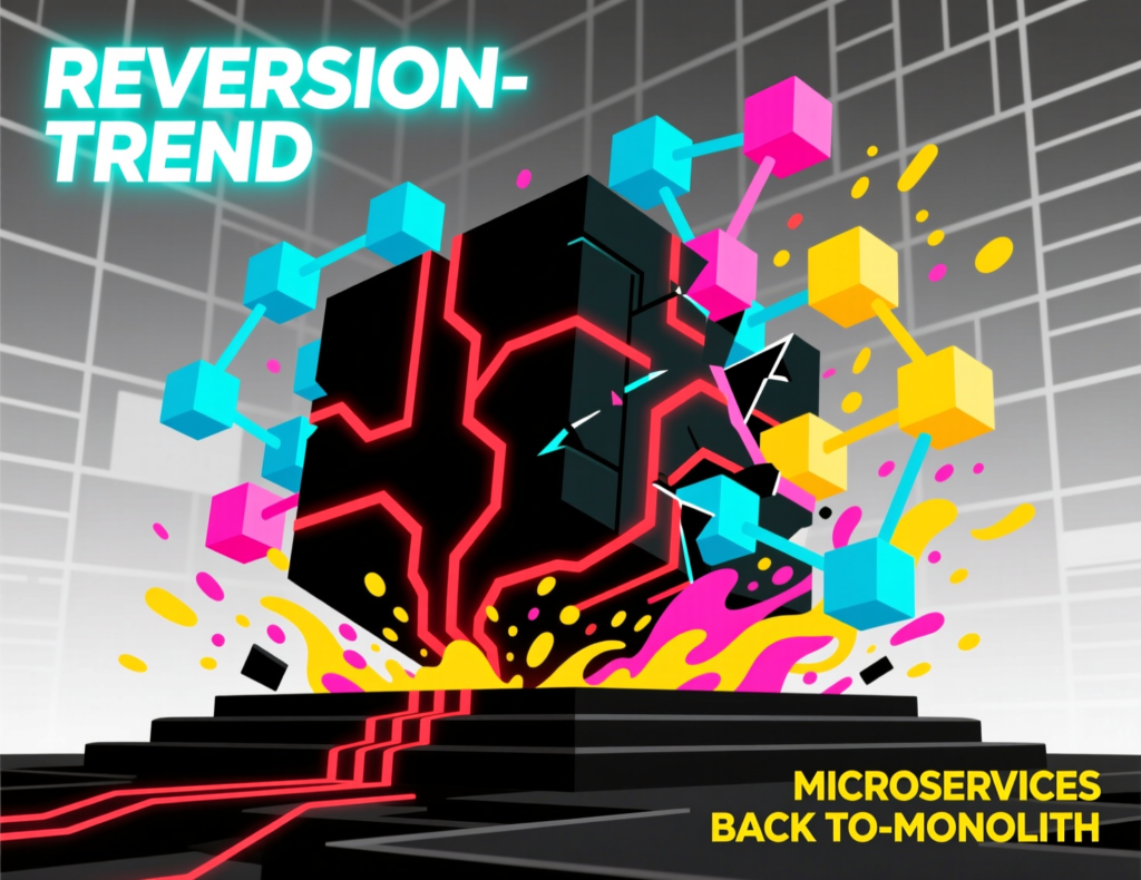 Visualizing the trend of companies moving from microservices back to monolith