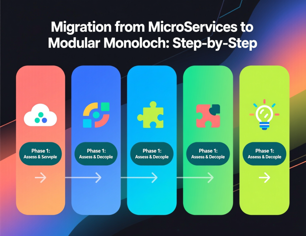 Step-by-step migration from microservices to a modular monolith