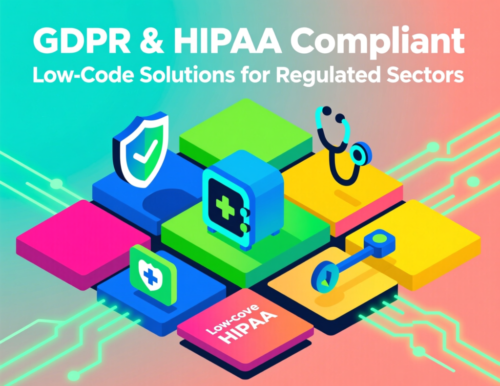 Low-code no-code use in regulated banking and healthcare under GDPR and HIPAA