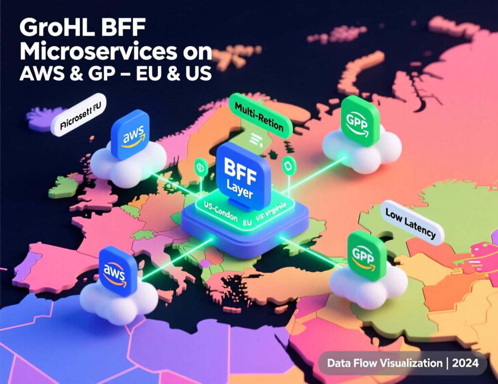 GraphQL backend-for-frontend sitting in front of REST microservices on AWS and GCP