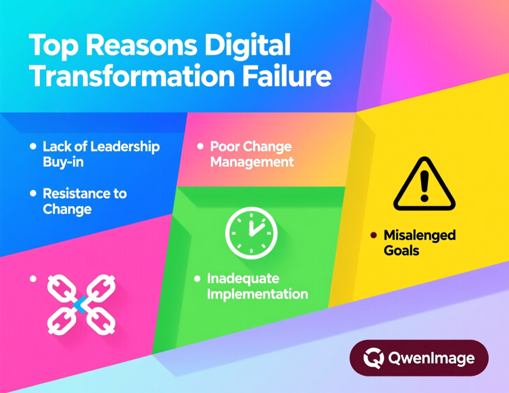 Top reasons why digital transformation failures occur in enterprises