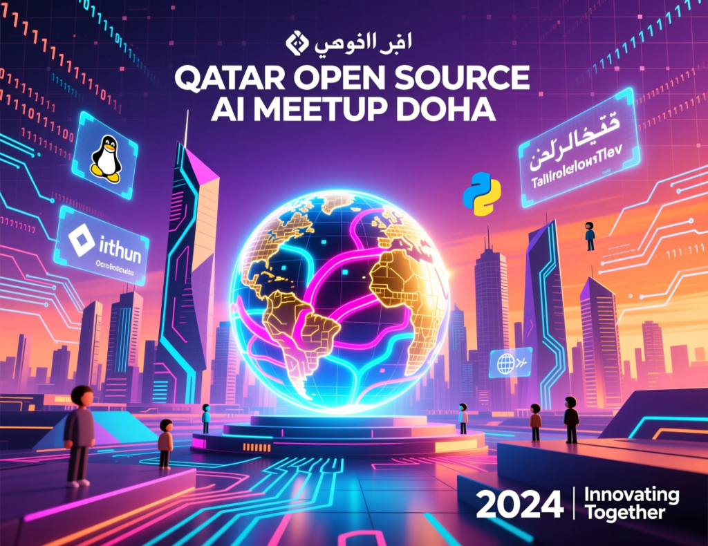 Open source AI meetup in Doha with Arab developers collaborating