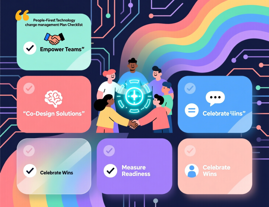 Checklist for a people-first technology change management plan
