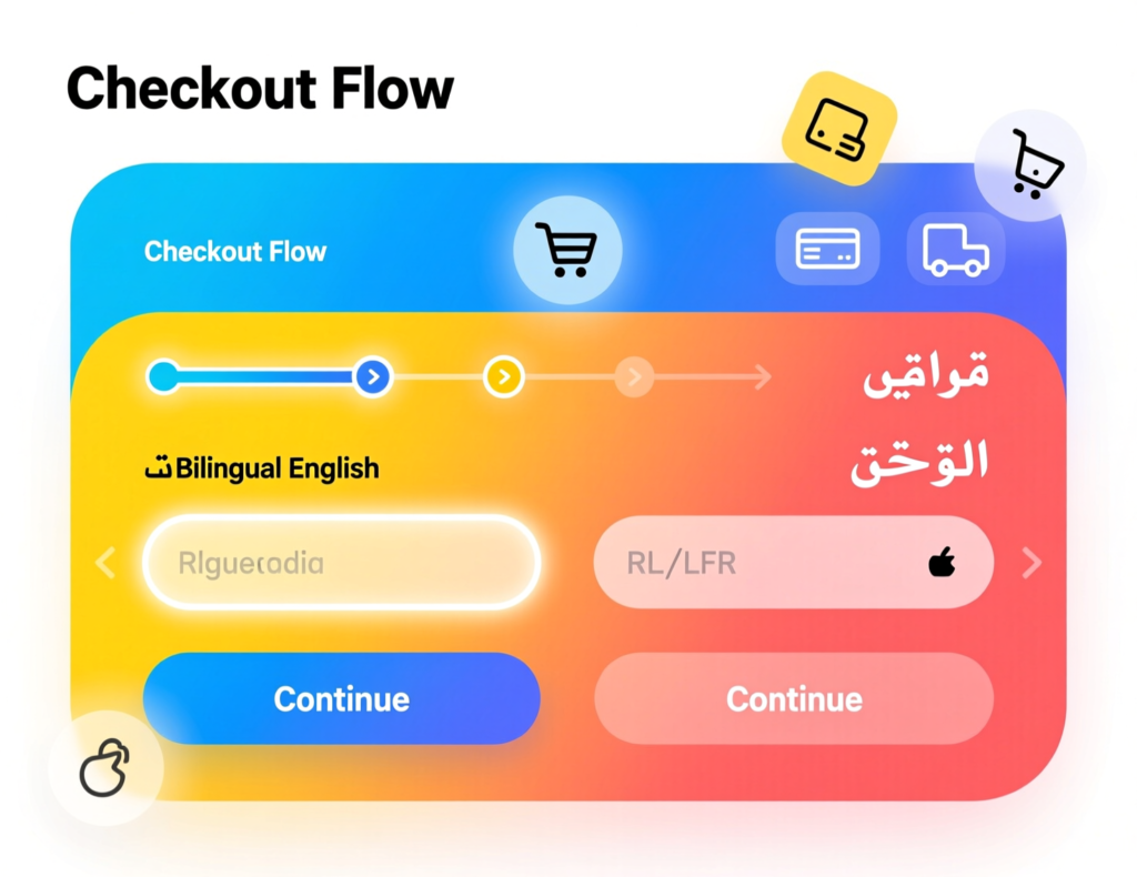 Example GCC e-commerce checkout with Arabic and English BNPL payment options