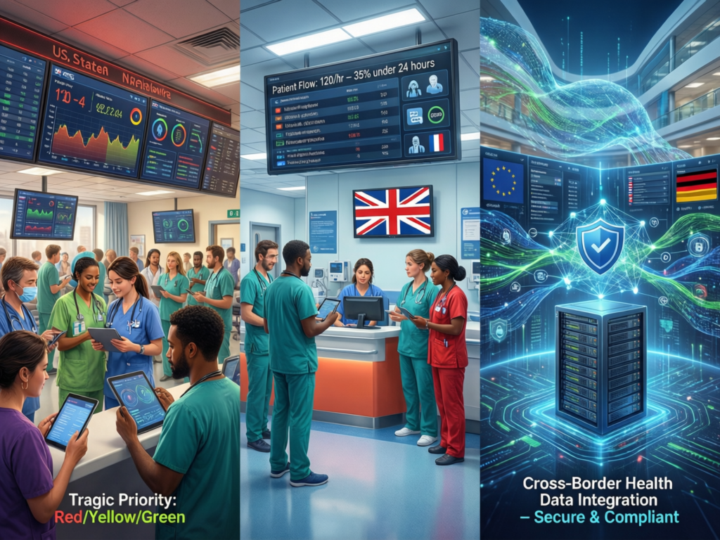 AI in healthcare examples of ER triage and digital health apps in US, UK and EU