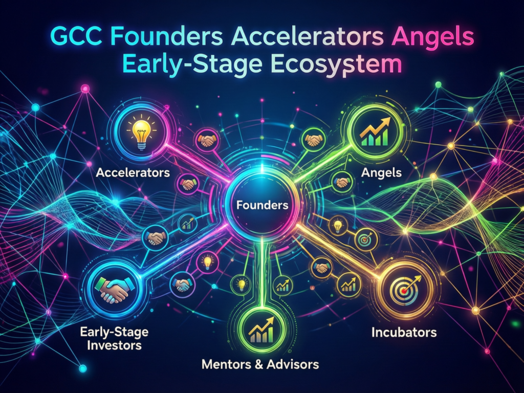GCC founders networking with angels and accelerators in the MENA venture capital landscape