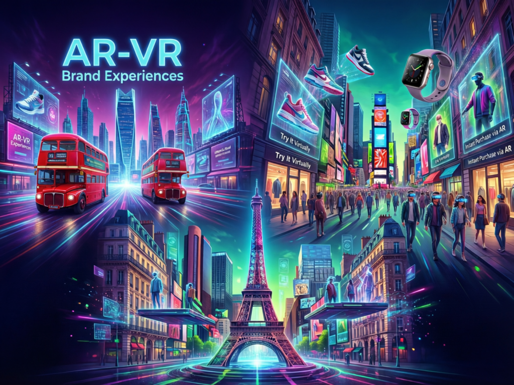 AR and VR brand experiences and spatial commerce for US, UK and EU audiences