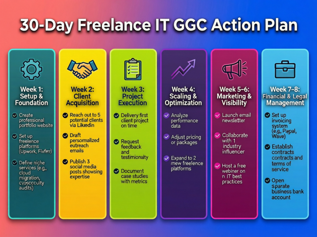 30-day action plan checklist for freelance IT jobs in Saudi Arabia and UAE