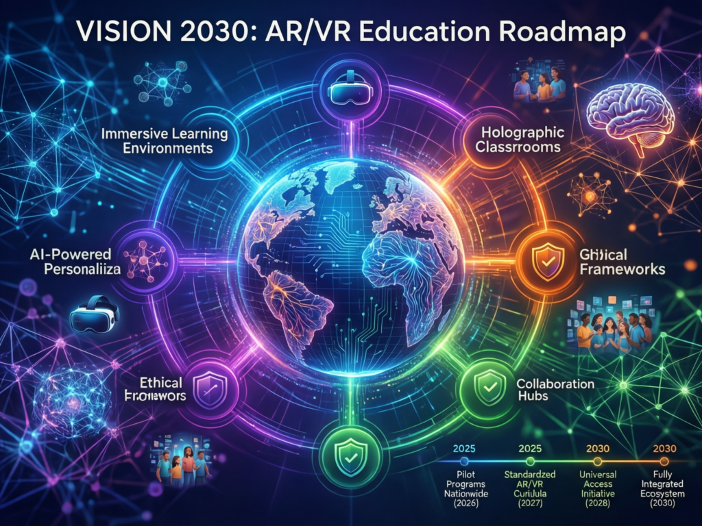 “Roadmap showing how AR and VR in education in Saudi Arabia support Vision 2030”