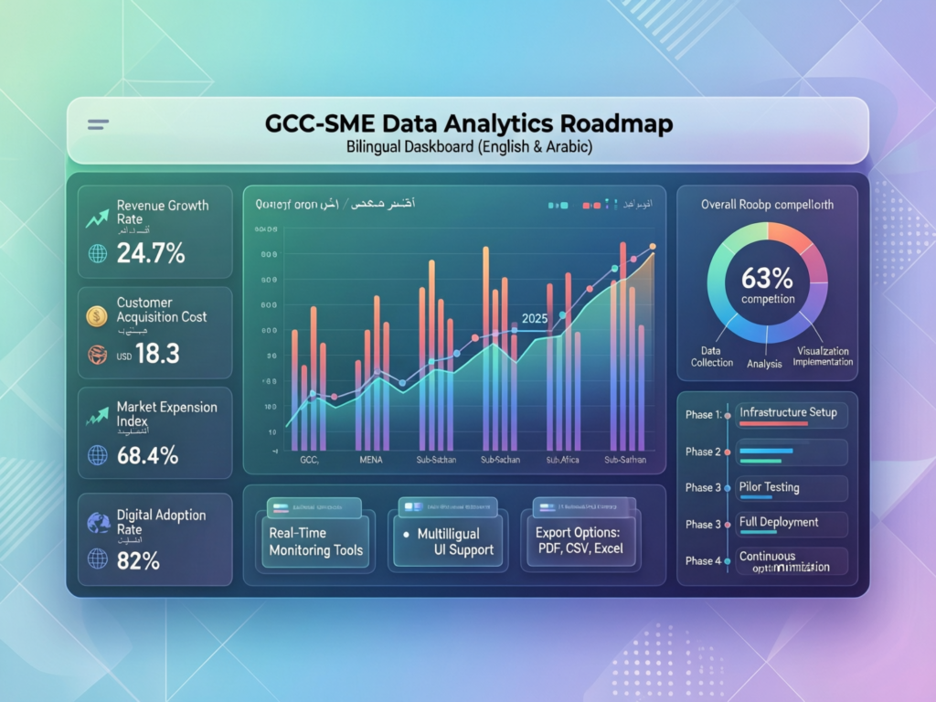 Roadmap for GCC SMEs starting data analytics and business intelligence with bilingual dashboards