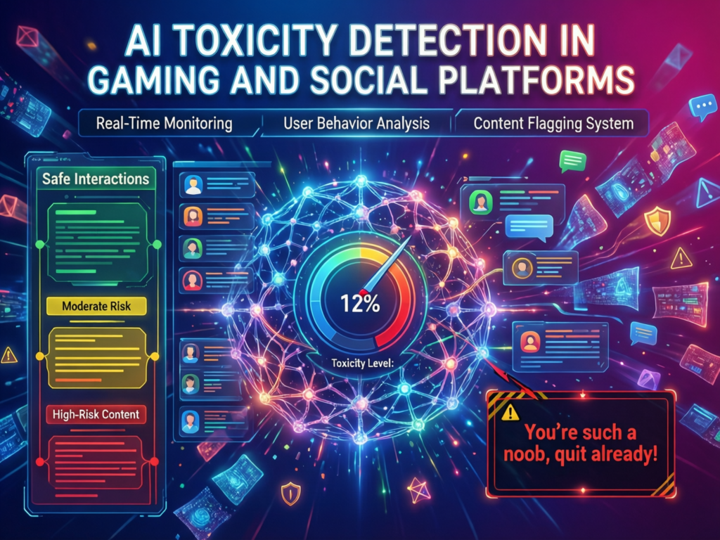 “AI toxicity detection filtering abusive chat messages on gaming and social platforms”