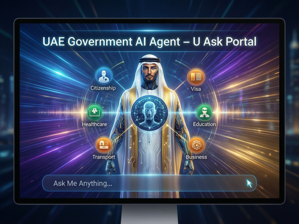 AI agents for GCC businesses supporting UAE government portals with U Ask assistant