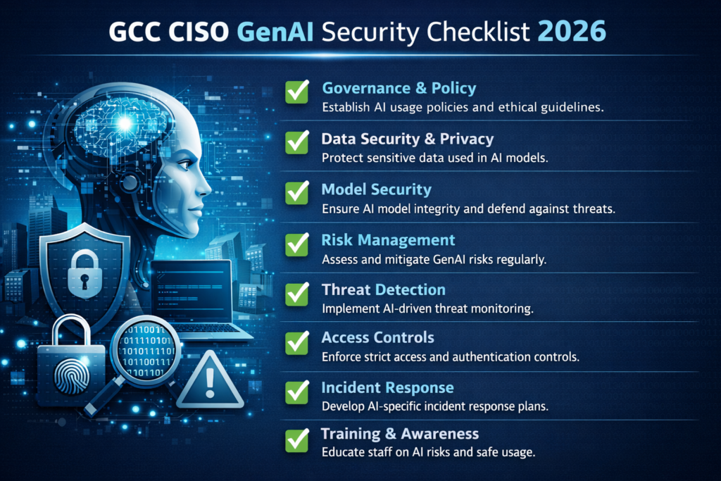 2026 checklist for GCC CISOs to prevent AI security prompt injection and data leakage