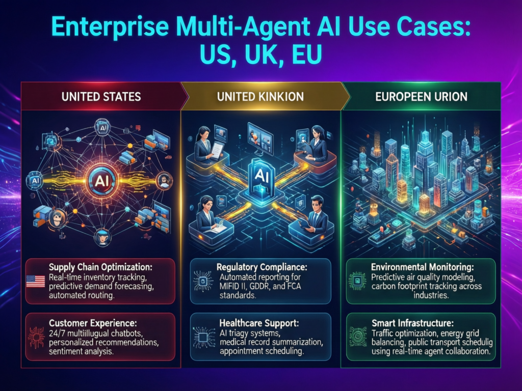 Multi agent AI vs single chatbot use cases in US, UK and EU enterprises
