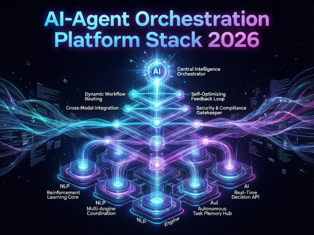 AI agent orchestration platform stack for multi agent LLM architecture in 2026