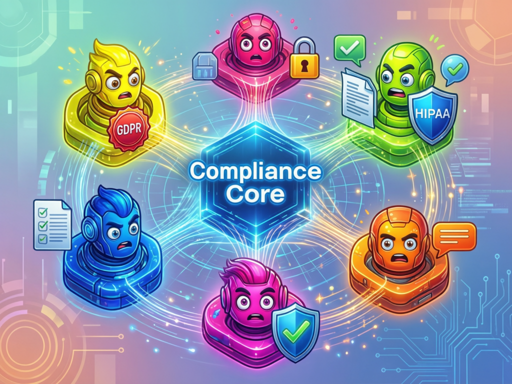 : Multi agent chatbot compliance with GDPR, UK GDPR and HIPAA in banking and healthcare