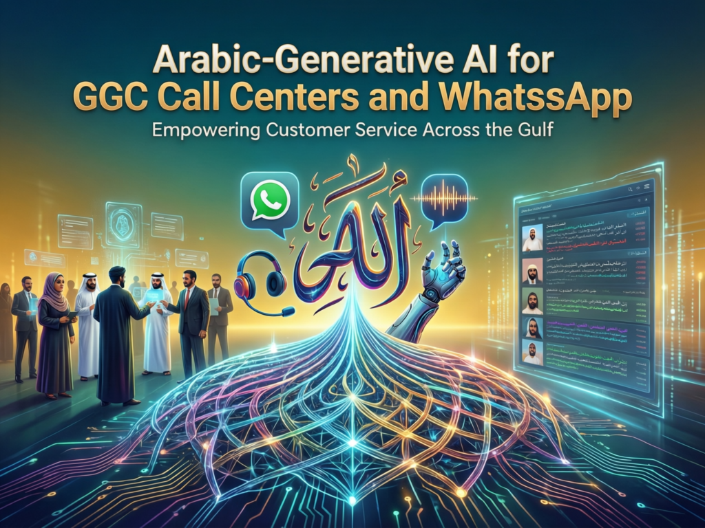 Contact center using Arabic generative AI for call centers and WhatsApp in GCC