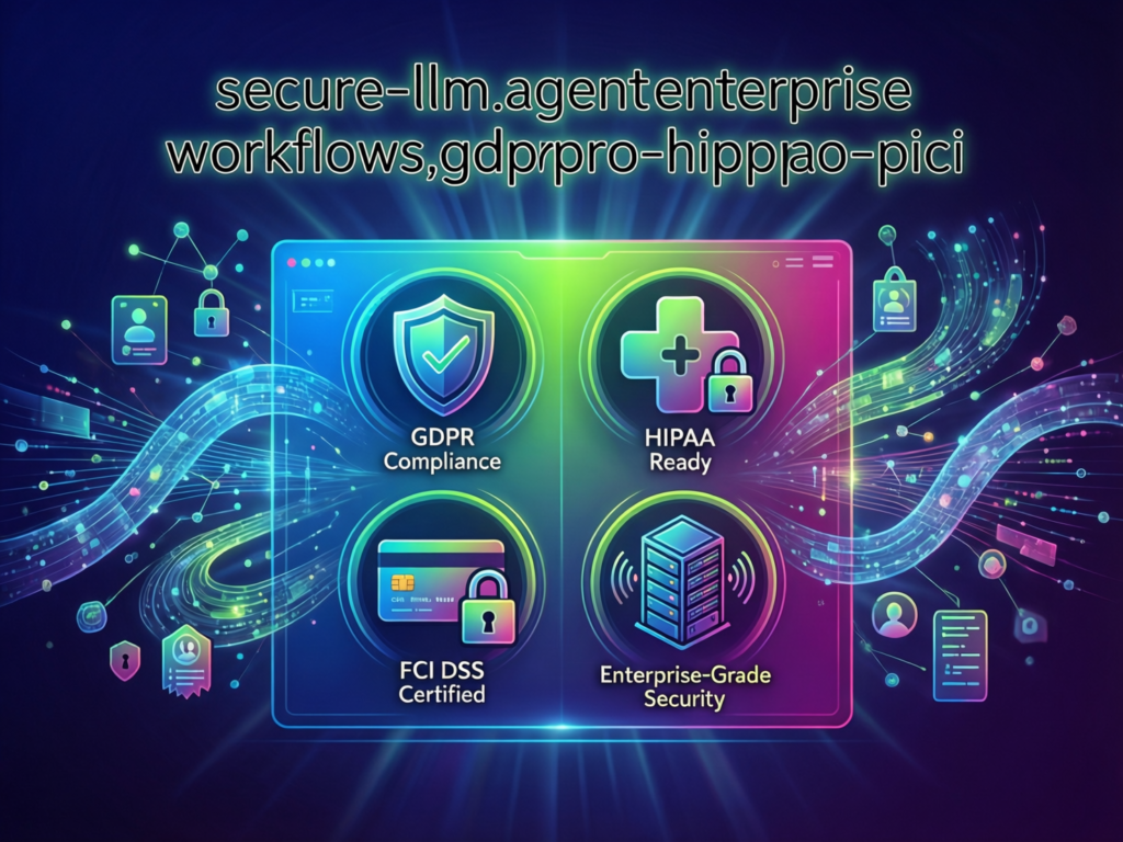 Secure LLM agent design for GDPR, HIPAA and PCI DSS compliant enterprises