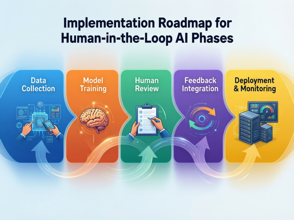 Three-phase roadmap for implementing human-in-the-loop AI workflows