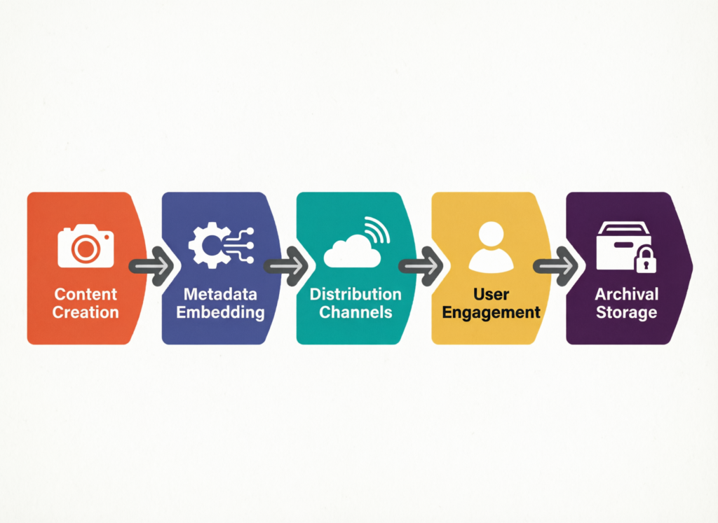 Digital media provenance flow for AI content authenticity in the GCC